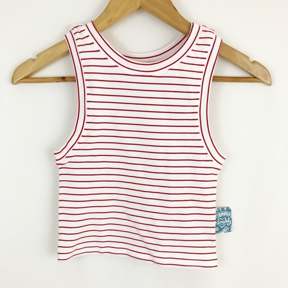 Free People Womens Tank Top Seamless Stripe (P31) - Picture 3 of 5